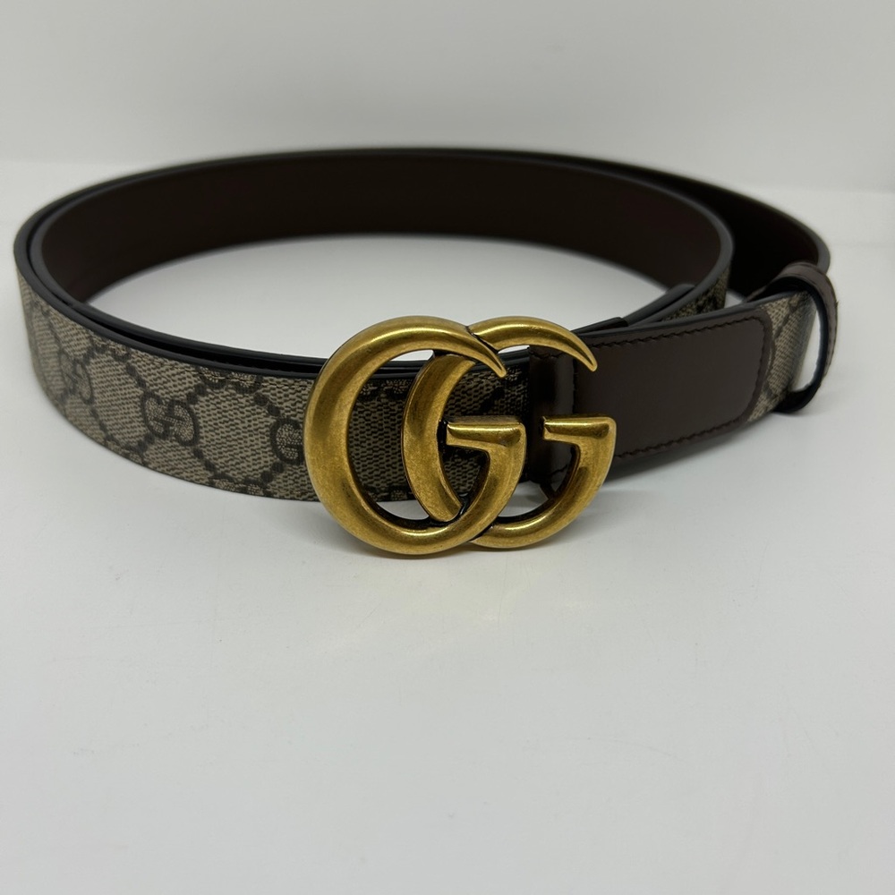 Gucci Marmont Brown Leather Belt